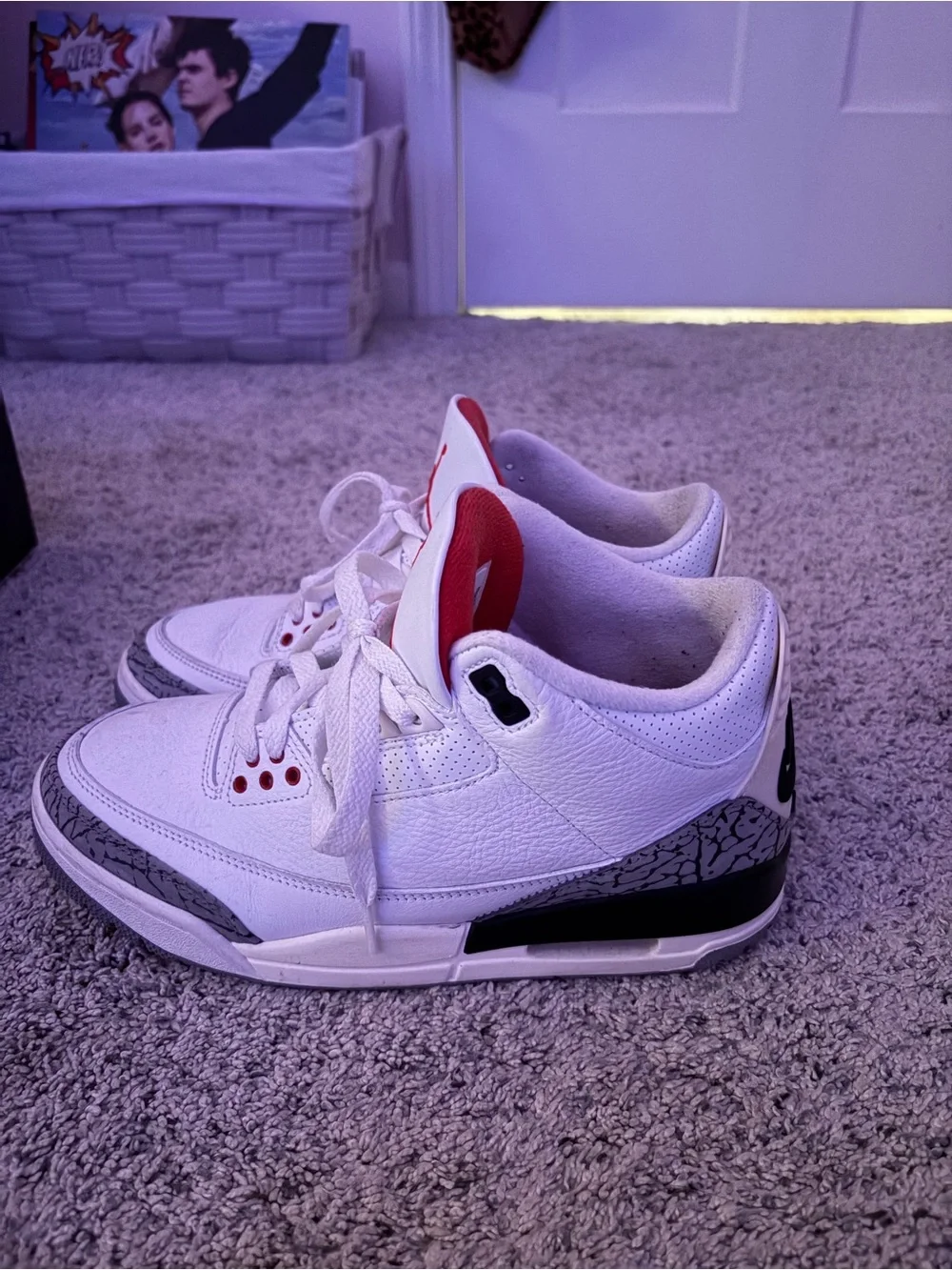 Nike Air Jordan Men’s White & Red Retro Sneakers